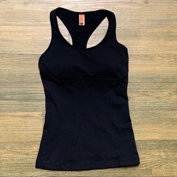 Lucy 2 Pc Set Black Racerback Mesh Tank XS Mesh High Waist Shaper Flare Pant S - Picture 5 of 14